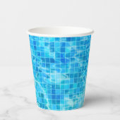 Zwemwatervun voor de Koel-zomerpool Papieren Bekers (Achterkant)