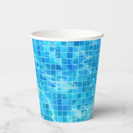 Zwemwatervun voor de Koel-zomerpool Papieren Bekers (Achterkant)