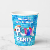 Zwemwatervun voor de Koel-zomerpool Papieren Bekers (Voorkant)
