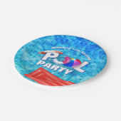 Zwemwatervun voor de Koel-zomerpool Papieren Bordje (Gekanteld)