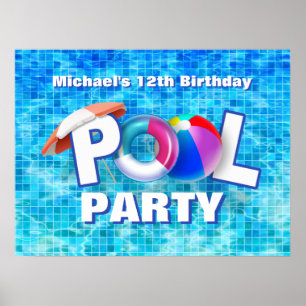 Zwemwatervun voor de Koel-zomerpool Poster