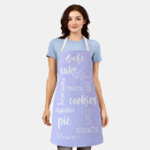 Zwemwoorden Periwinkle Kitchen Apron Schort (Gedragen)
