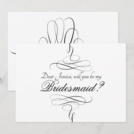 Zwemzwart en wit vuurwerk kaart (Voorkant / Achterkant)