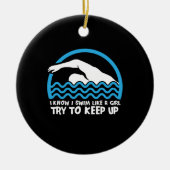 Zwemzwembad Keramisch Ornament (Voorkant)