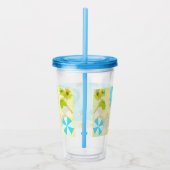 Zwemzwembad meisje op strand bikini acryl drinkbeker (Rechts)