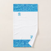 Zwemzwembad turquoise blauw water & kalligrafie bad handdoek (Handdoek)