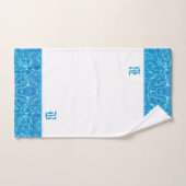 Zwemzwembad turquoise blauw water & kalligrafie bad handdoek (Handdoek)
