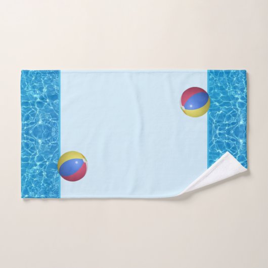 Zwemzwembad turquoise blauw water & strandbal bad handdoek (Handdoek)