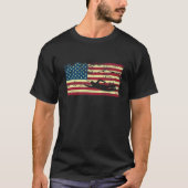 Zwemzwembad Verenigde Staten Amerikaanse vlagzwemm T-shirt (Voorkant)