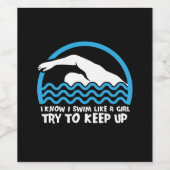 Zwemzwembad Wijn Etiket (Enkel label)