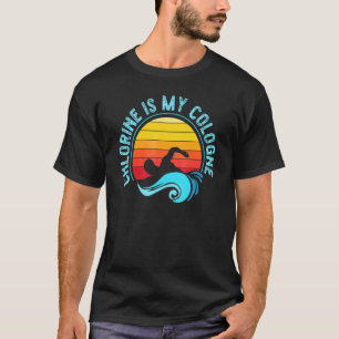 Zwemzwembriem Swim Chlorine is mijn Keulen Retro T-shirt