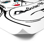 Zwemzwembrim mam Rosie de riveter omhoog Poster (Hoek)