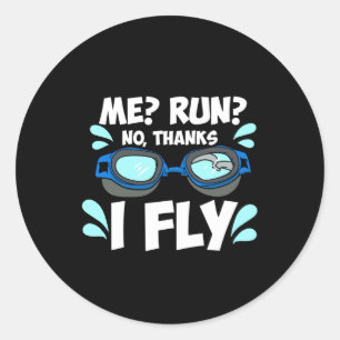 zwemzwemmen ronde sticker