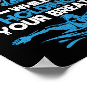 Zwemzwemmer grappig zwemsport poster (Hoek)