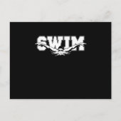 Zwemzwemmers competitief zwemmen Athletic Gift Aankondigingskaart (Voorkant)