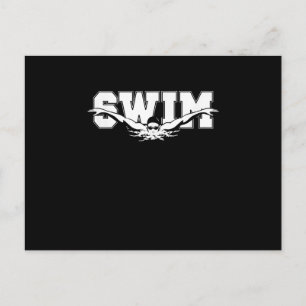 Zwemzwemmers competitief zwemmen Athletic Gift Aankondigingskaart