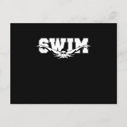 Zwemzwemmers competitief zwemmen Athletic Gift Aankondigingskaart (Voorkant)