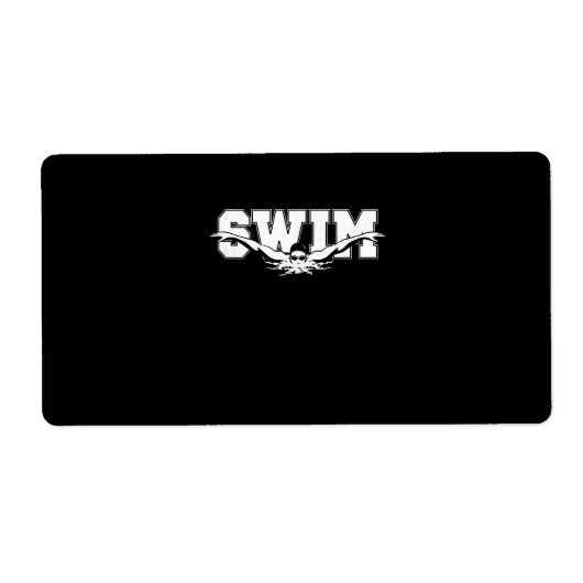 Zwemzwemmers competitief zwemmen Athletic Gift Etiket (Voorkant)