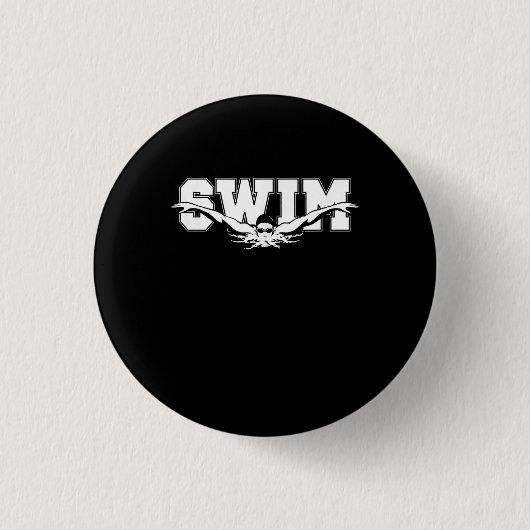 Zwemzwemmers competitief zwemmen Athletic Gift Ronde Button 3,2 Cm (Voorkant)