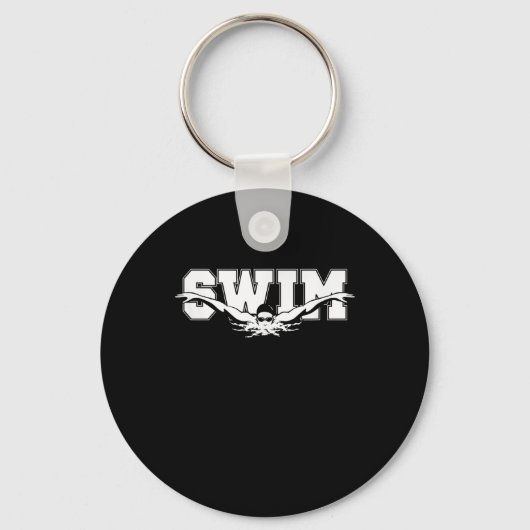 Zwemzwemmers competitief zwemmen Athletic Gift Sleutelhanger (Voorkant)