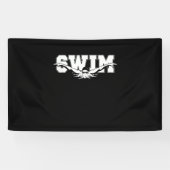 Zwemzwemmers competitief zwemmen Athletic Gift Spandoek (Horizontaal)