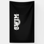 Zwemzwemmers competitief zwemmen Athletic Gift Spandoek (Verticaal)