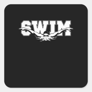 Zwemzwemmers competitief zwemmen Athletic Gift Vierkante Sticker