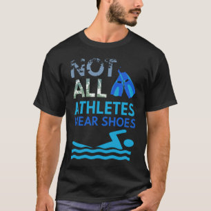 Zwemzwemmers Niet alle atleten Draag schoenen T-shirt