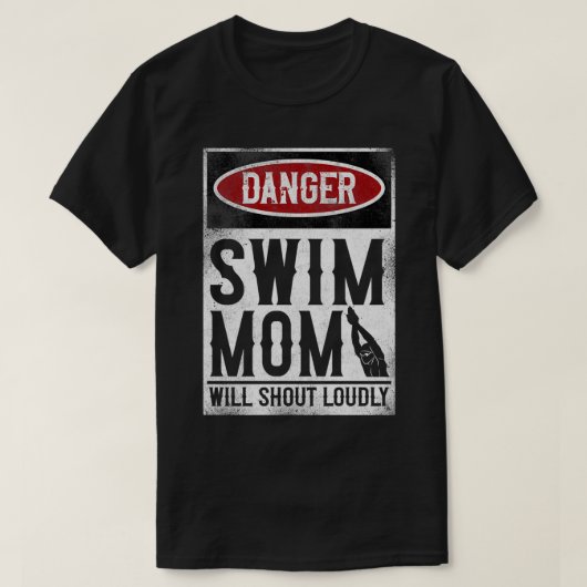 Zwemzwemzwemmer DANGER Swim mama T-shirt (Design voorkant)