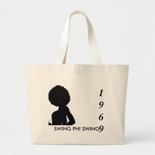 zwendelvrouw, SWING PHI SWING, 1969 Grote Tote Bag (Voorkant)