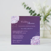 Zwenk Hydrangeas Deep Paars Vrijgezellenfeest Kaart (Staand voorkant)