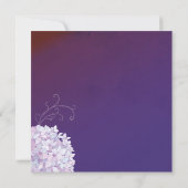 Zwenk Hydrangeas Deep Paars Vrijgezellenfeest Kaart (Achterkant)