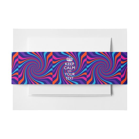Zwenk KALM EN Uw Creatieve Tekst Uitnodigingen Wikkel (Voorkant Voorbeeld)