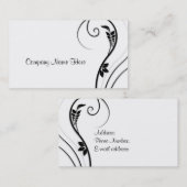 zwenkblad visitekaartje (Voorkant / Achterkant)