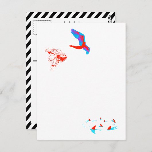 zwenkduif briefkaart (Voorkant / Achterkant)