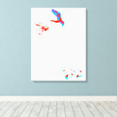 zwenkduif canvas afdruk (Insitu (Houten vloer))