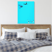 zwenkduif canvas afdruk (Insitu (Slaapkamer))