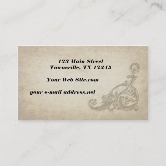  zwenkpapier visitekaartje (Achterkant)