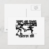 zwepen en kettingen roepen me op briefkaart (Voorkant / Achterkant)