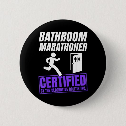 Zweren Colitis Bewustzijn Grappige IBD Krijger Ronde Button 5,7 Cm (Voorkant)