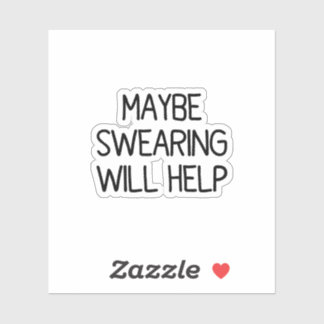 Zweren kan helpen bij Sticker | Waterfles