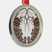 Zwerende kreeften metalen ornament (Rechts)