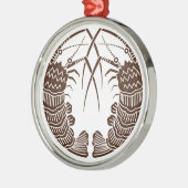 Zwerende kreeften metalen ornament (Links)