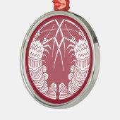 Zwerende kreeften metalen ornament (Links)