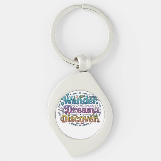 Zwerf. Droom. Ontdek. – Inspirerende Reizen A Sleutelhanger (Voorkant)