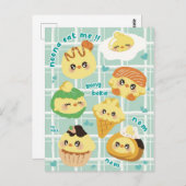 Zwerf Kinder Felix BbokAri schattig dessert Briefkaart (Voorkant / Achterkant)