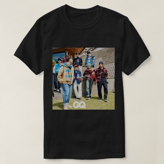 Zwerf Kinder GQ SKZ kpop ot8 bang chan lee know ch T-shirt (Design voorkant)