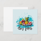 Zwerf Vers - Zomer - Aquarel Tropisch Fruit (Voorkant / Achterkant)