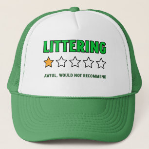 Zwerfafval 1 ster rating Earth Day Trucker Pet