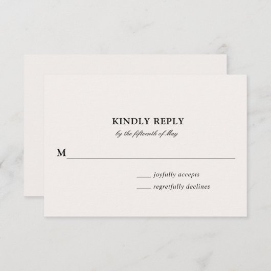 Zwerfbloei en -olie | Kaart voor huwelijksreactie (Voorkant / Achterkant)